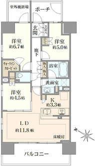 ザ・パークハウスオイコス赤羽志茂サードスクエアの間取図