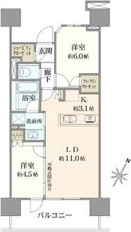 プラウド浦和の間取図