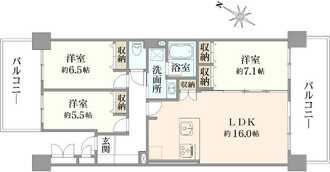 ヒルズ南浦和パークグランデージの間取図