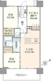 イニシア南浦和根岸の間取図