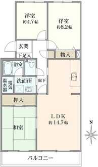 コープ野村浦和岸町の間取図