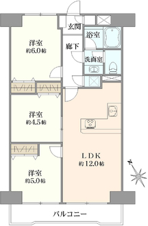中銀松戸マンシオンの間取図