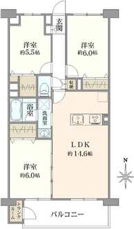 新松戸ハイツの間取図