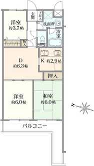 北小金エクセルヒルズの間取図