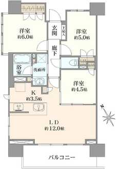 ライオンズ船橋本町マークスフォートの間取図