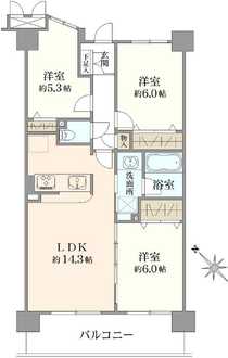 アクアフォレスタ・ルネ稲毛フォレスタ棟の間取図