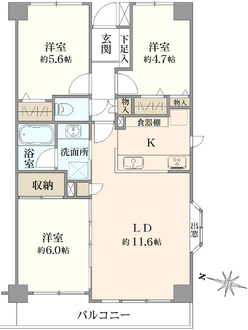 ダイアパレス船橋習志野台の間取図