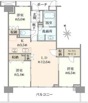 プラウド船橋一街区の間取図