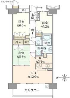 プラウド船橋二街区の間取図
