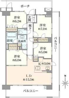 プラウド船橋二街区の間取図