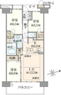 プラウド船橋五街区の間取図