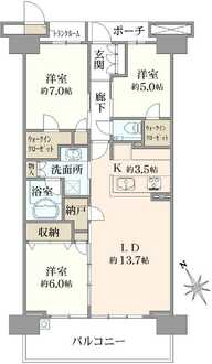 プラウド船橋三街区の間取図