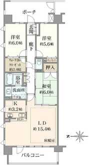 ザ・クレストシティセンターコートの間取図