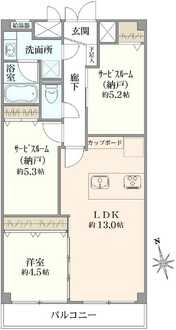 ルネ西船橋2号棟の間取図