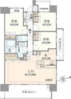 クレアホームズ船橋本町ハイライズの間取図