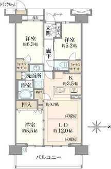 プラウド船橋三街区の間取図