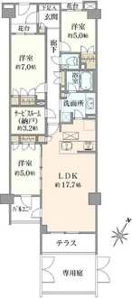 コスモ豊洲レジデンスブレアコートの間取図
