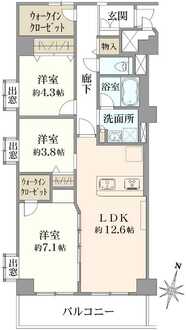 ライオンズマンション東陽町第3の間取図
