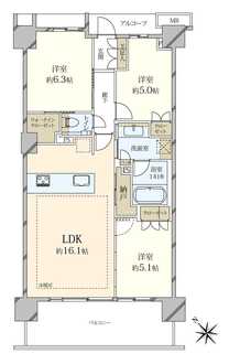 プラウドシティ小竹向原グランドコートの間取図
