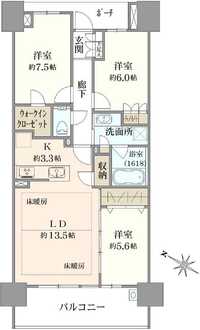 プラウドシティ加賀学園通りの間取図