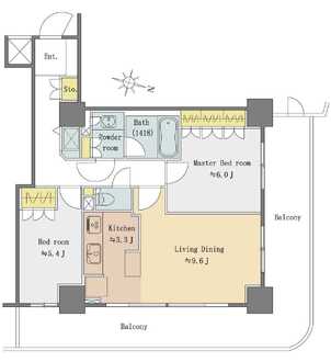 ステーションフロントタワーの間取図