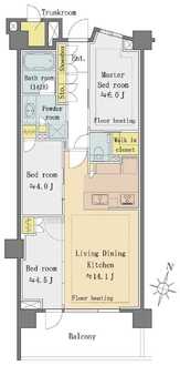 パークシティ高田馬場の間取図