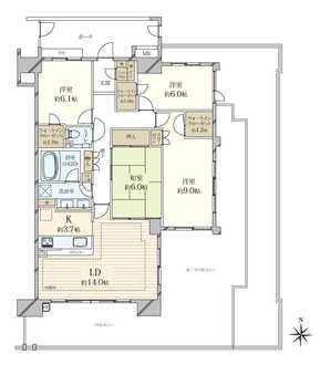 常盤台ガーデンソサエティの間取図