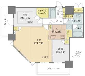 ザ・タワー十条の間取図