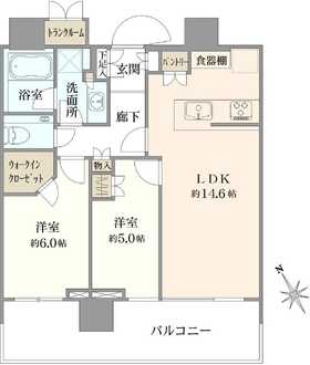 パークシティ武蔵小山ザタワーの間取図