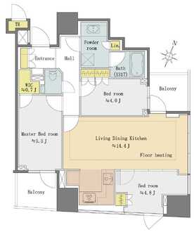 パークホームズ南池袋の間取図
