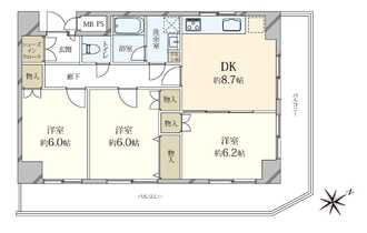 都立大ハイツの間取図