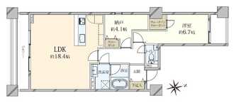 麻布市兵衛町ホームズの間取図