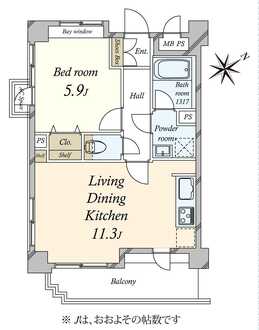 ライオンズマンション渋谷道玄坂の間取図