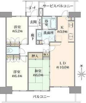 サウスフロンテージ町田参宮橋の間取図