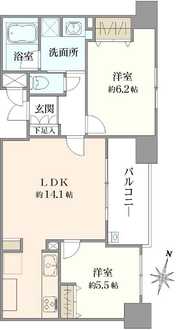 リブゼ横浜ヴェルデパセオの間取図