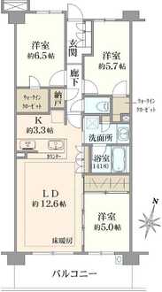 オハナ平塚袖ヶ浜の間取図