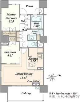 パークホームズ川崎大師表参道の間取図