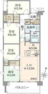 オハナ平塚袖ヶ浜の間取図