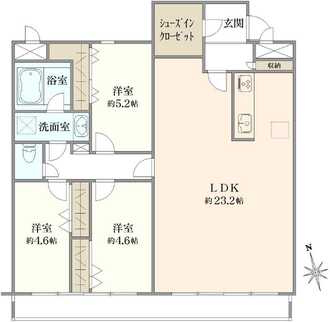秀和内藤町レジデンスの間取図