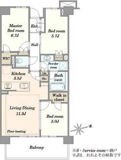 ブリリアシティ西早稲田の間取図