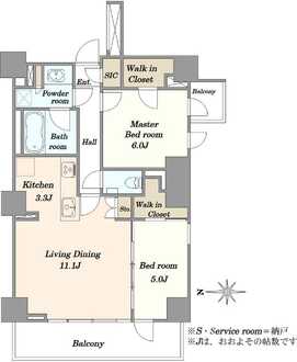 ディアナコート御苑内藤町の間取図