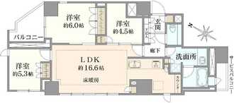グランドメゾン新宿弁天町の間取図