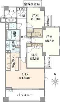 パークハウス吉祥寺北町グローヴIIの間取図