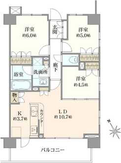 クレヴィア調布国領RESIDENCEの間取図