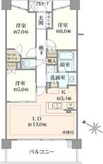 サンクタス調布ヶ丘の間取図