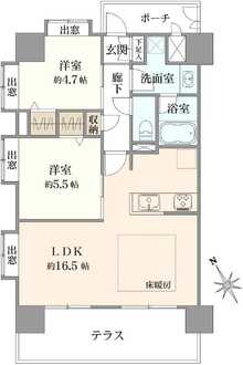 ライオンズヴィアーレ調布の間取図