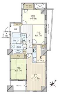 グランデュオ南街区の間取図