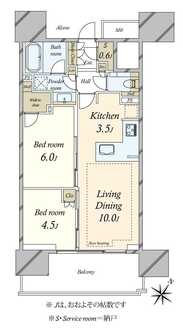 シティタワー駒沢大学ステーションコートタワー棟の間取図