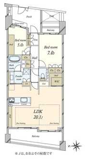 パークハウスフォレストリエの間取図