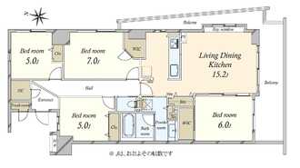 オーベル梅島グレースガーデンの間取図